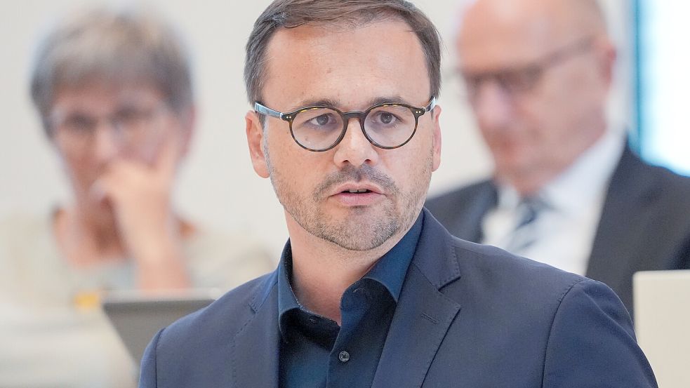 Jan Redmann, Brandenburger CDU-Fraktionsvorsitzender, während einer Sondersitzung des Brandenburger Landtages. Foto: dpa/Soeren Stache