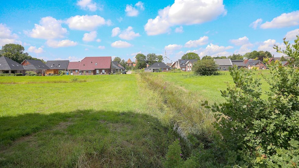 Der Molkereischloot führt in das Neubaugebiet in Simonswolde hinein. Foto: Romuald Banik