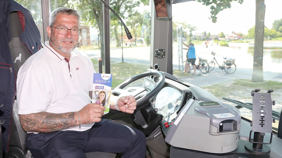 Roberto Cortes Pereira fährt für Weser-Ems-Bus auf den „Plusbus“-Linien. Foto: Romuald Banik