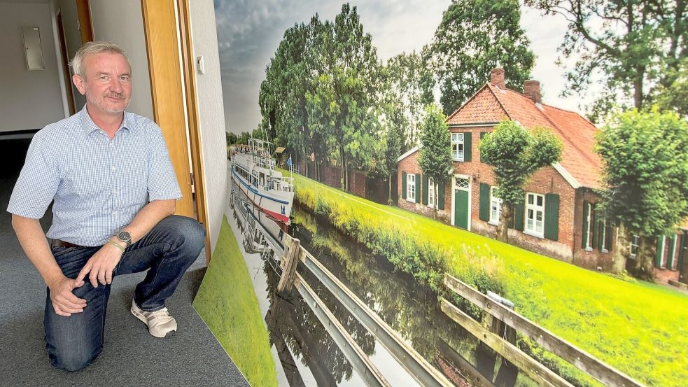 Marco Bordasch möchte den Wassertourismus für Aurich noch mehr ausbauen. Foto: Boschbach