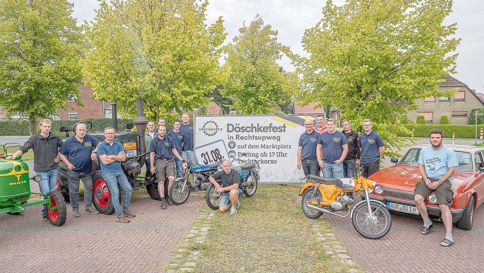 Die Organisatoren des Döschkefestes stellten das Programm am Dienstag vor. Foto: Folkert Bents