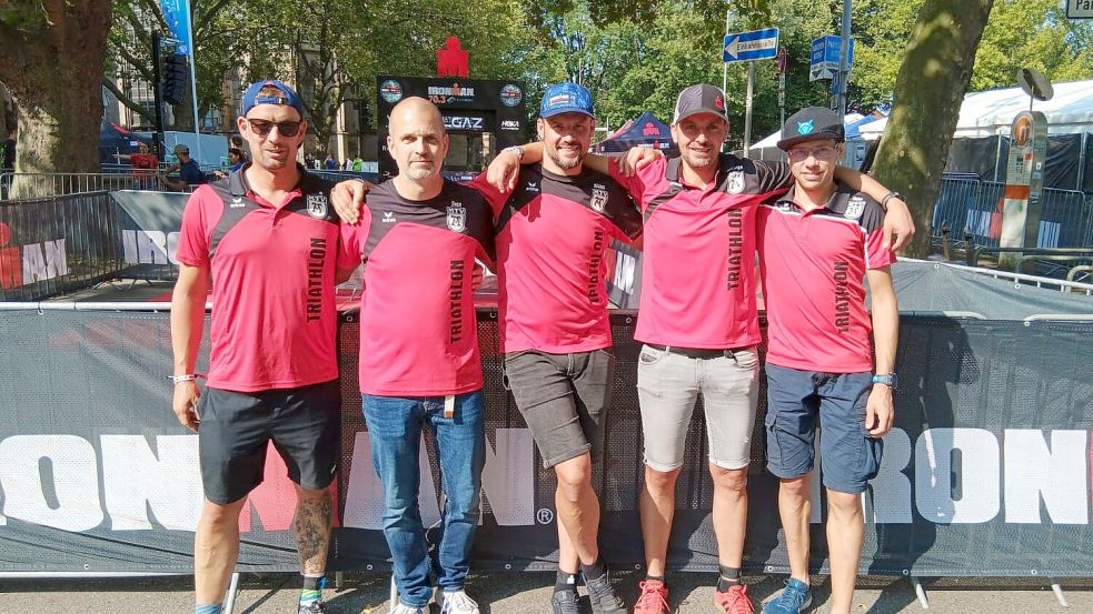 Fünf MTV-Athleten machten erfolgreich beim Ironman in Duisburg mit. Foto: privat