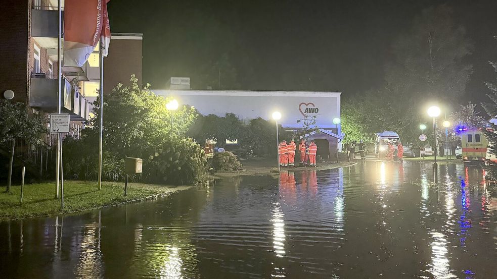 Das Awo-Heim in Popens musste wegen des Starkregens Mitte August teilweise evakuiert werden. Foto: Holger Janssen
