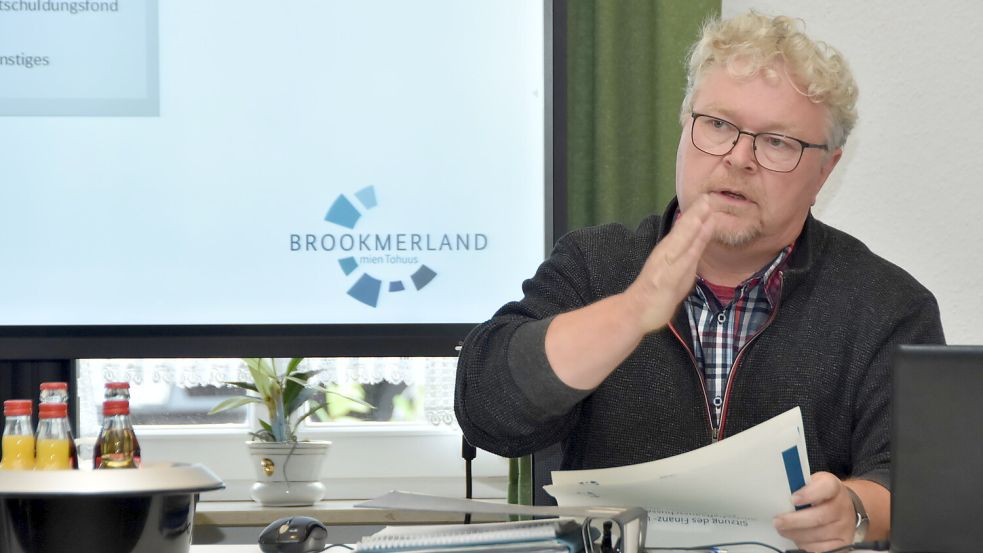 Die Finanzen sind nicht rosig. Keinen leichten Job hat Brookmerlands oberster Kassenwart, Stephan Weers, in diesen Zeiten. Foto: Thomas Dirks