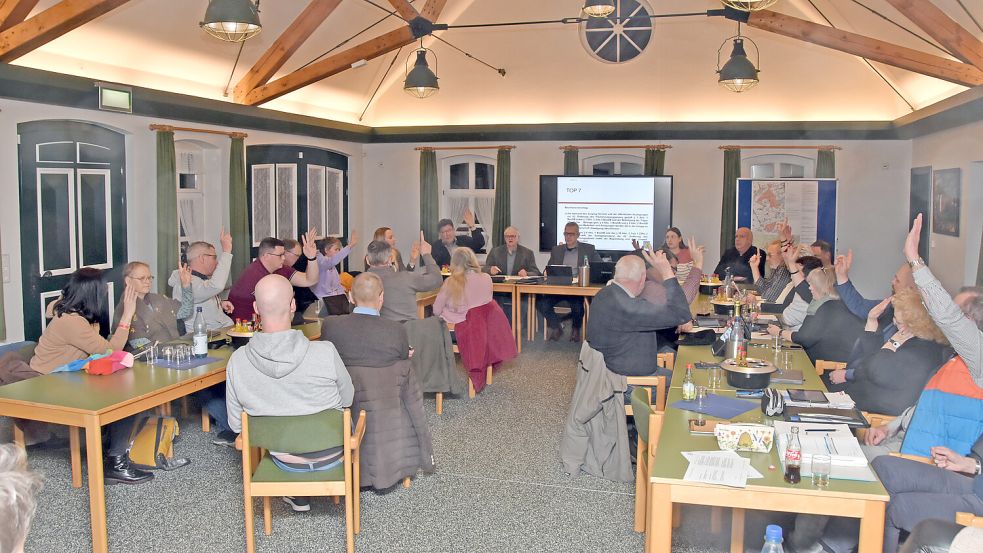 Im Rat der Samtgemeinde Brookmerland (hier in einer Sitzung im Januar dieses Jahres in Marienhafe) gelten künftig verschärfte Rede-Regeln. Foto: Thomas Dirks