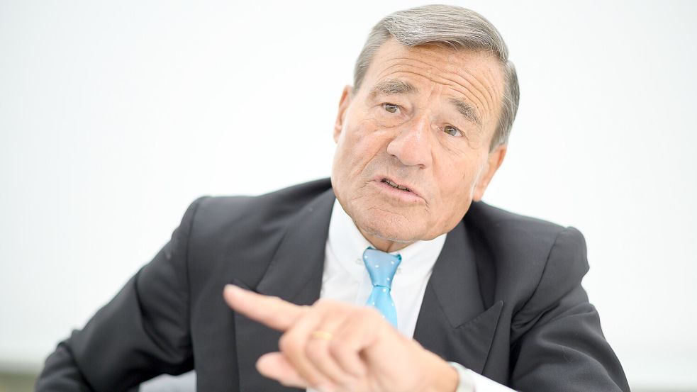 Ex-Trigema-Chef Wolfgang Grupp fordert FDP zum Bruch mit Ampel auf. Foto: dpa/Sebastian Gollnow