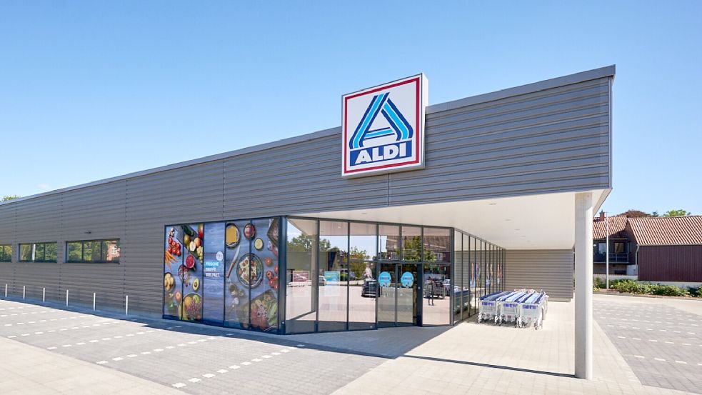 So wie in diesem Beispielbild könnte der neue Moordorfer Aldi-Markt aussehen. Foto: Aldi-Nord Deutschland