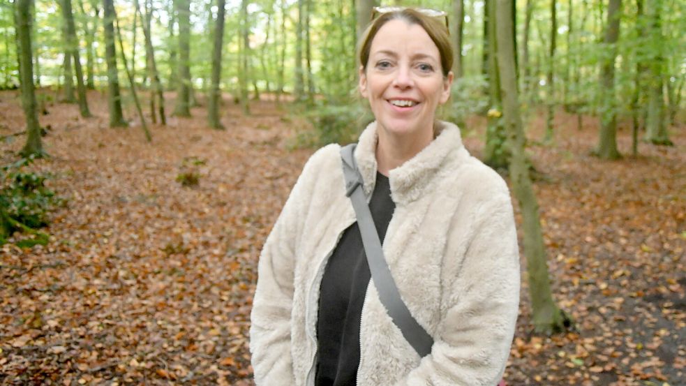 Joanne Brouwer-Brouwer berichtete über ihren Großvater, der in Engerhafe verstarb. Foto: Gerd-Arnold Ubben