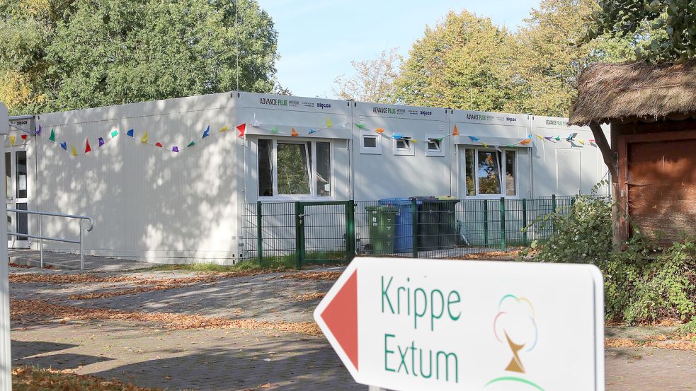 Die Genehmigung für die Containerkrippe in Extum läuft im kommenden Jahr aus. Foto: Romuald Banik