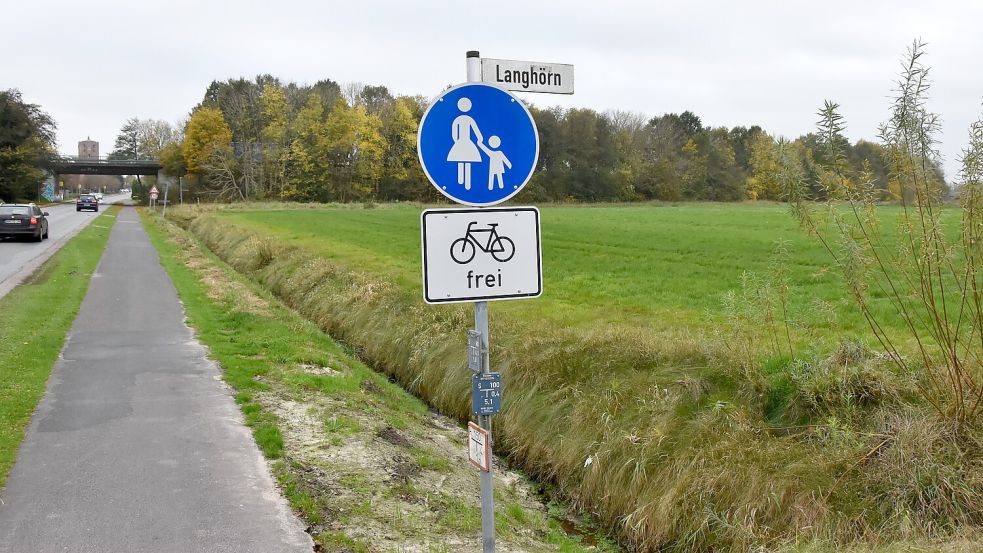 An der Kirchstraße in Marienhafe sollte auf dem Land, das dem Landwirt Johannes von Essen gehört, der Seniorenwohnpark gebaut werden. Foto: Thomas Dirks