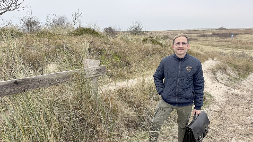 Marcel Roggenkamp lebt seit vergangenem Sommer auf der ostfriesischen Insel Spiekeroog. Foto: Ankea Janßen