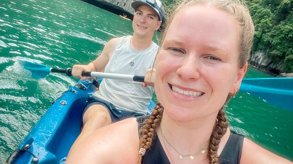 Zu Lande, zu Wasser und in der Luft: Janna und Thomas bereisen seit 18 Monaten exotische Länder. Foto: Privat
