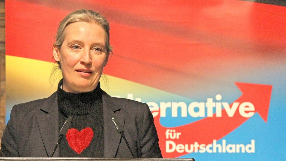 Alice Weidel bei ihrem Auftritt im Festsaal des Hamburger Rathauses. Foto: IMAGO/Lenthe-Medien/Röhe