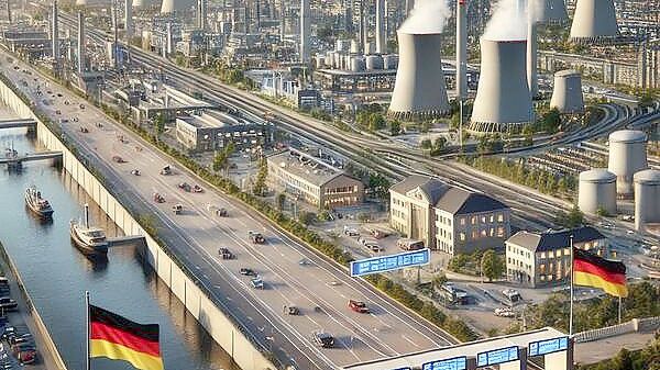 Wenig futuristisch: KI-generiertes Stadtbild in Anlehnung an das AfD-Wahlprogramm. Foto: Künstliche Intelligenz/Mundhenke
