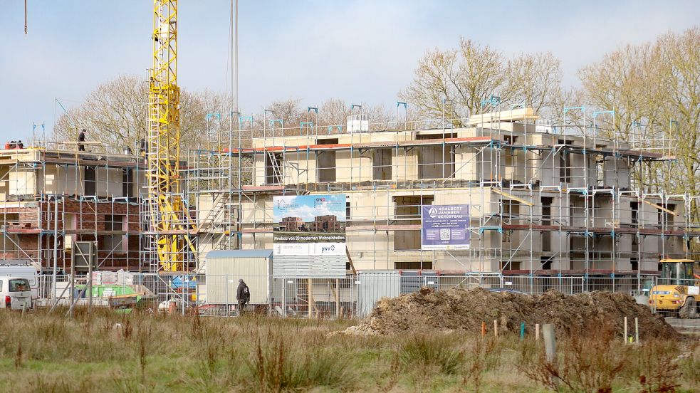 Trotz hoher Preise ist die Nachfrage nach Neubaugebieten, wie hier „Im Timp“ in Aurich, weiterhin da. Foto: Romuald Banik