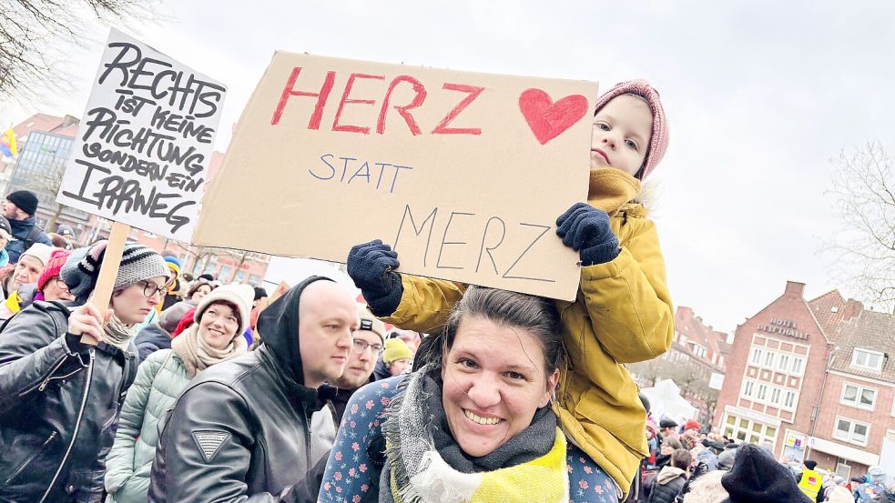 Demonstrieren im Familienverbund: davon gab es einige. Foto: Ortgies