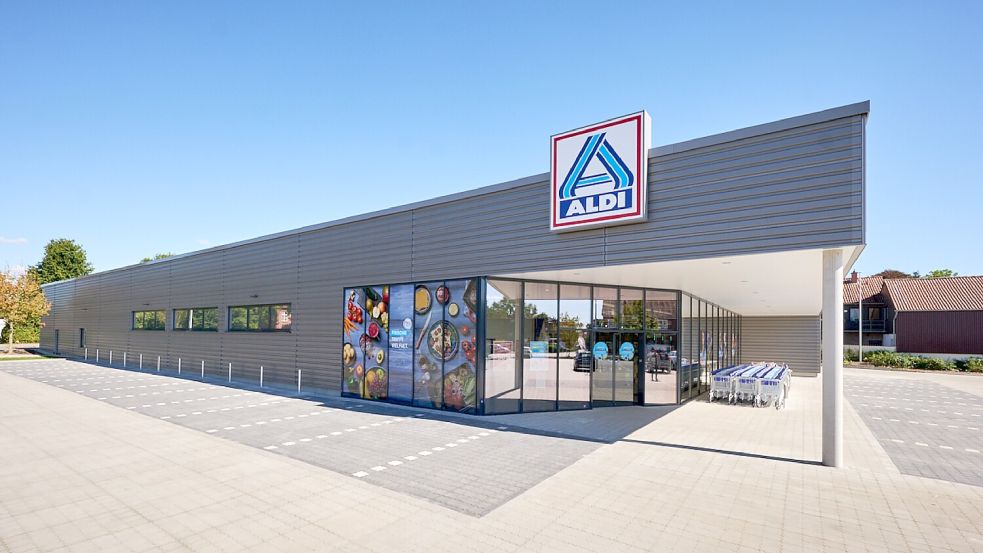So wie in diesem Beispielbild soll der neue Aldi-Markt in Moordor aussehen. Foto: Aldi-Nord