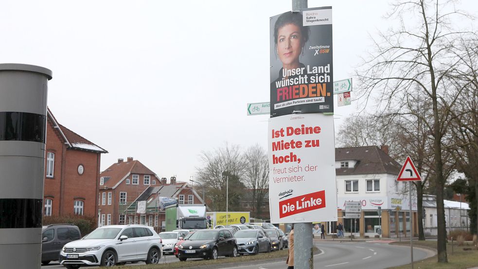Während das Bündnis Sahra Wagenknecht um den Einzug in den Bundestag bangen muss, sieht es bei der Linken nicht schlecht aus. Foto: Romuald Banik
