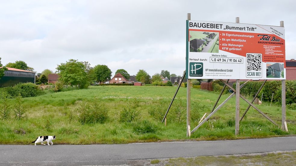 Auch mit dem Hochbau ist der Name Tell im Brookmerland verbunden. Unter anderem plant das Unternehmen das Wohnbauprojekt „Bummert Trift“ in Marienhafe. Foto: Thomas Dirks