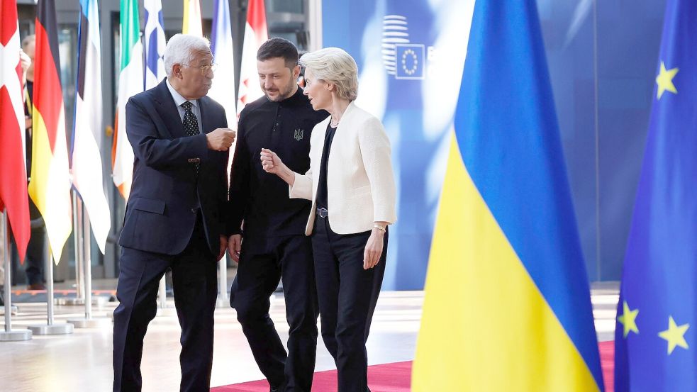 26 EU-Länder bekräftigten ihre Unterstützung für die Ukraine - nur Ungarn stellte sich quer. Foto: Omar Havana/AP/dpa