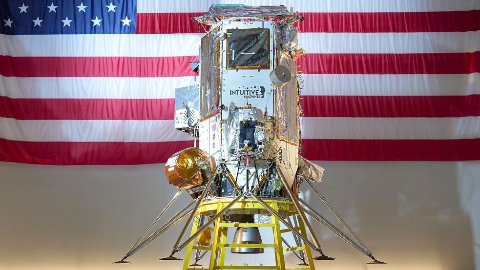 Lander „Athena“ auf dem Mond. (Archivfoto) Foto: Intuitive Machines/dpa