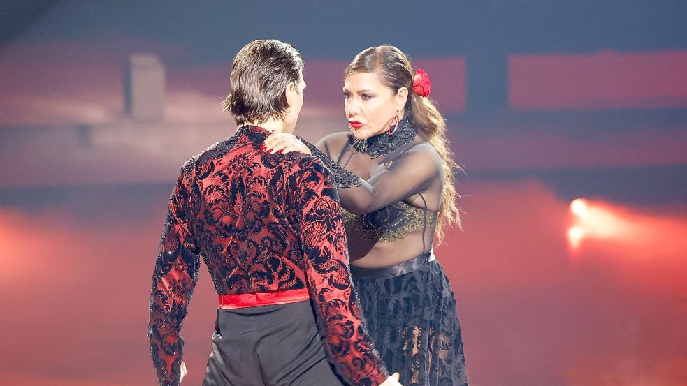 Nur 13 Jurypunkte gab es für Simone Thomalla und Evgeny Vinokurov. Foto: Thomas Banneyer/dpa
