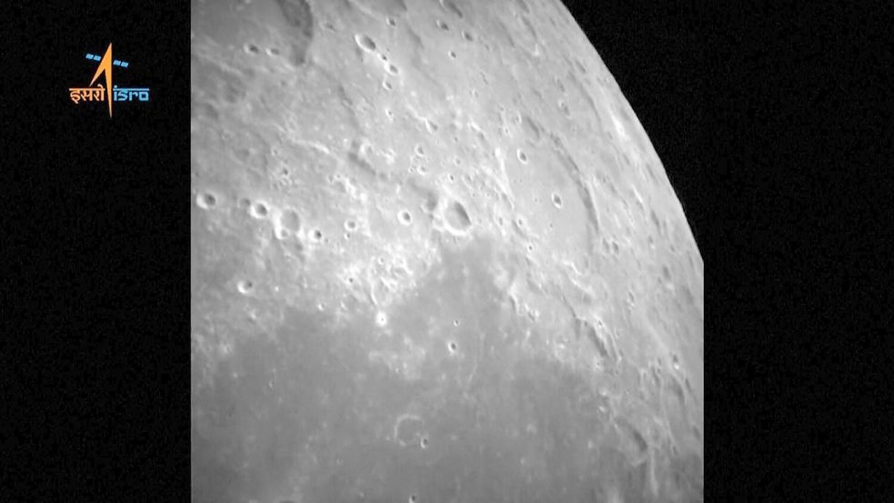 Die indische Raumsonde Chandrayaan-3 flog 2023 zum Mond. (Archivbild) Foto: -/Indian Space Research Organisation/AP/dpa