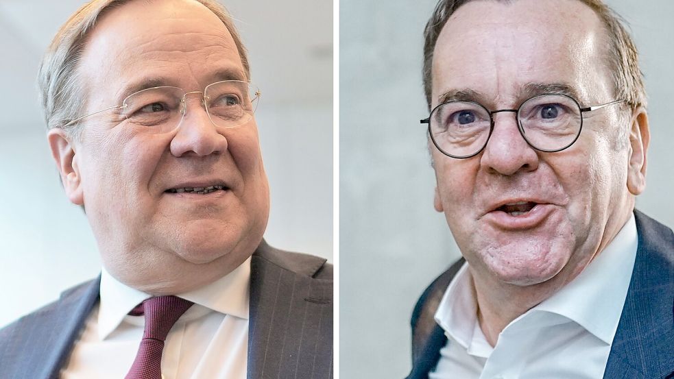 Der CDU-Politiker Armin Laschet wird nach eigenen Angaben immer wieder mal mit dem gleichaltrigen Verteidigungsminister Boris Pistorius (SPD) verwechselt. (Fotos Archiv) Foto: Michael Kappeler, Kay Nietfeld/dpa