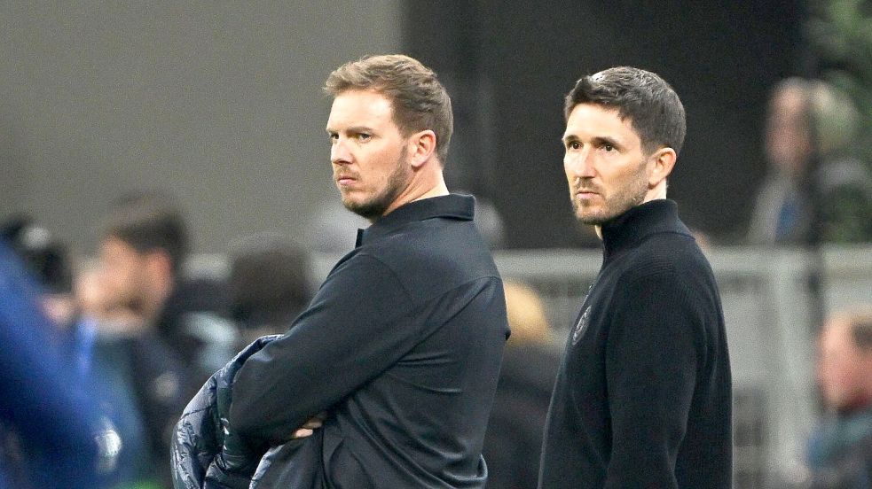 Julian Nagelsmann vor dem Spiel im San Siro. Foto: Federico Gambarini/dpa