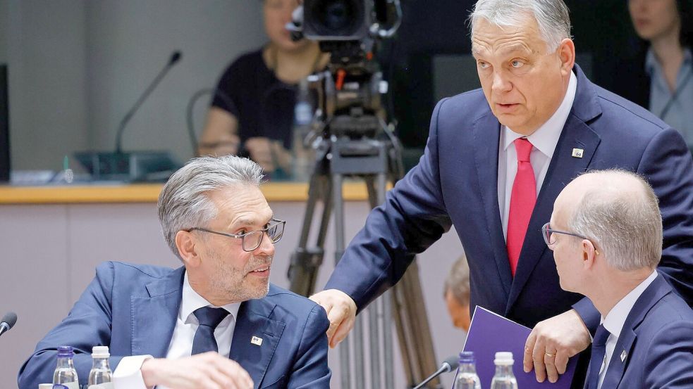 Ungarns Regierungschef Orban unterstützt zum Unmut der EU-Partner die Politik von US-Präsident Trump. (Archivbild) Foto: Omar Havana/AP/dpa