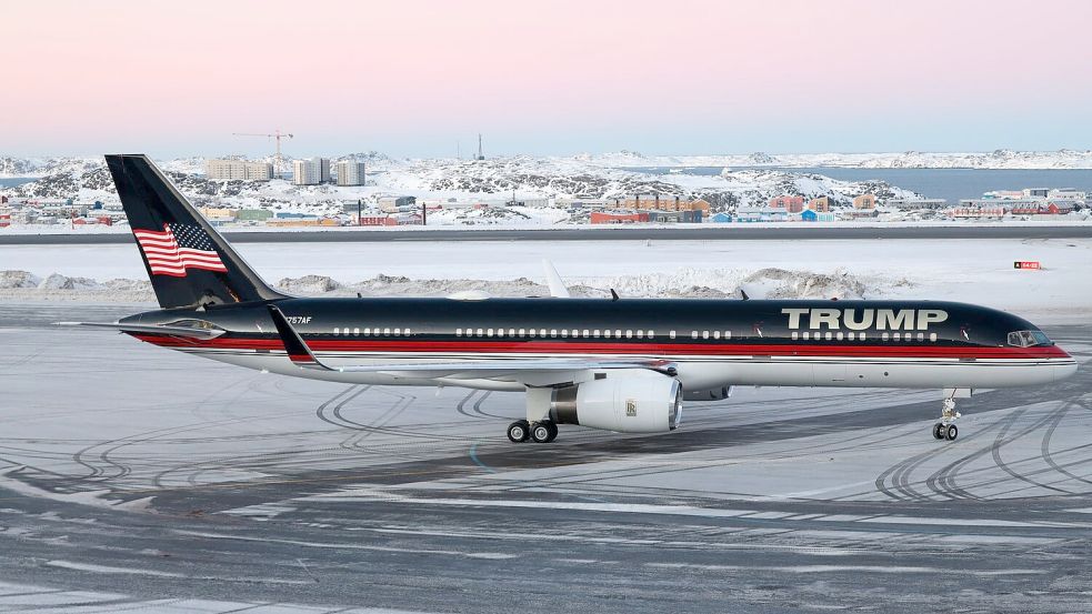 Als Donald Trump Jr. im Januar in Nuuk landete, war die Aufregung in Grönland groß. (Archivbild) Foto: Emil Stach/Ritzau Scanpix Foto/AP/dpa