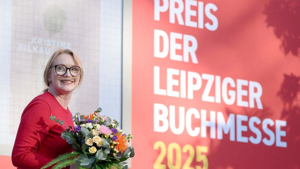 Bilkau gewinnt den Belletristik-Preis der Leipziger Buchmesse. Foto: Hendrik Schmidt/dpa