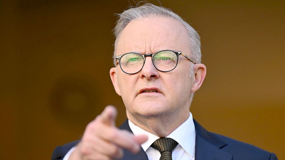 Premierminister Albanese hofft auf eine zweite Amtszeit. (Archivbild) Foto: Lukas Coch/AAP/dpa