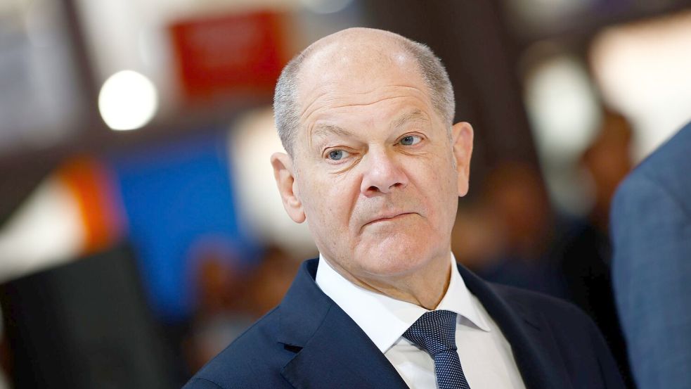 Freihandel statt Abschottung lautet Scholz‘ Devise. Foto: Moritz Frankenberg/dpa