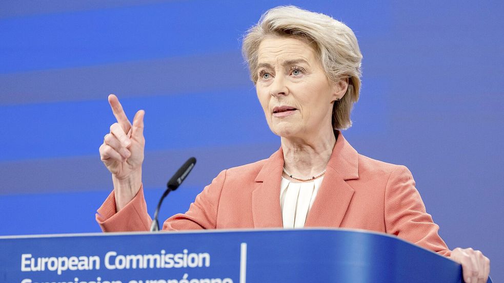 Von der Leyen warnt vor globalen Auswirkungen der US-Zölle. Foto: dpa/Geert Vanden Wijngaert