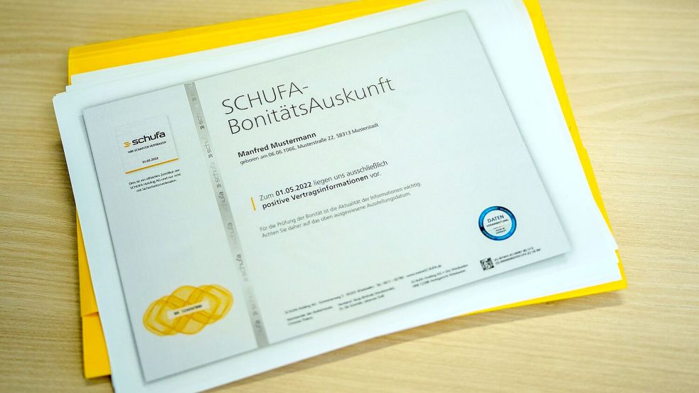 Bonitätsauskünfte der Schufa haben Gewicht (Symbolbild) Foto: Andreas Arnold/dpa