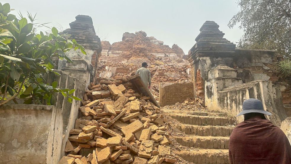 Immer noch herrscht Ungewissheit darüber, wie viele Menschen durch das Erdbeben getötet wurden. Foto: Uncredited/AP/dpa