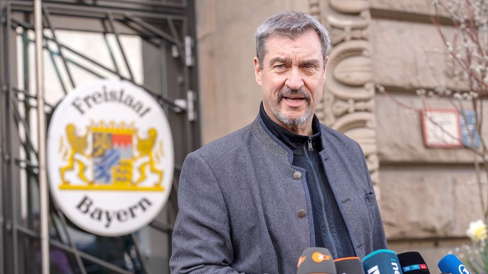 CSU-Chef Söder mahnt Fortschritte bei Koalitionsverhandlungen an. Foto: Michael Kappeler/dpa