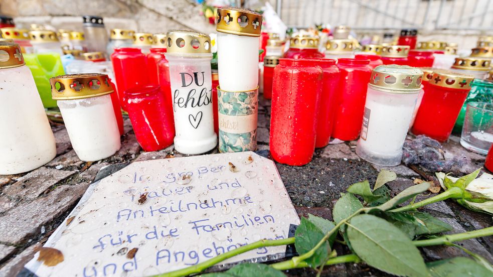 Bei dem Anschlag von Aschaffenburg im Januar sind zwei Menschen ums Leben gekommen. Foto: dpa/Daniel Karmann