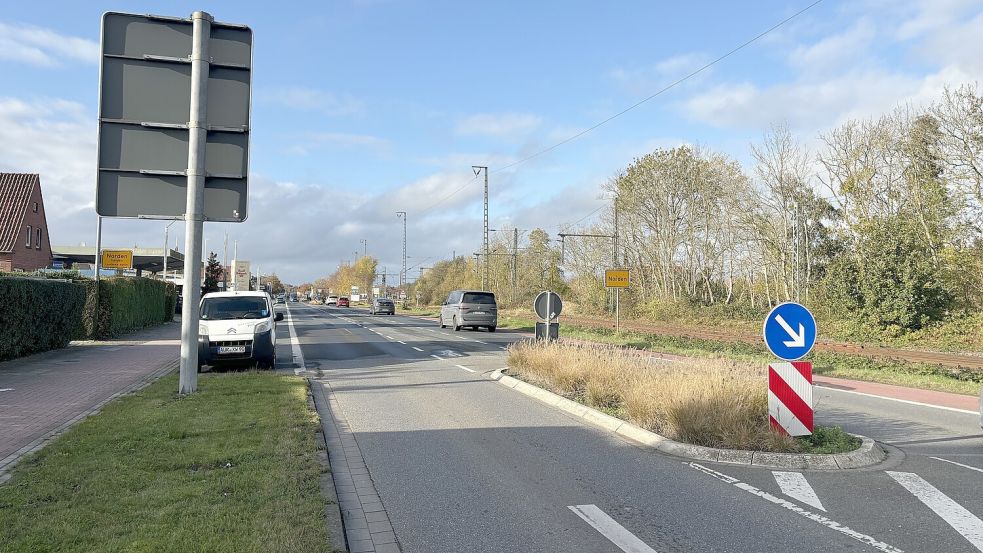 Schon in der kommenden Woche beginnt die Großbaustelle an der Norder Bahnhofstraße. Foto: Rebecca Kresse