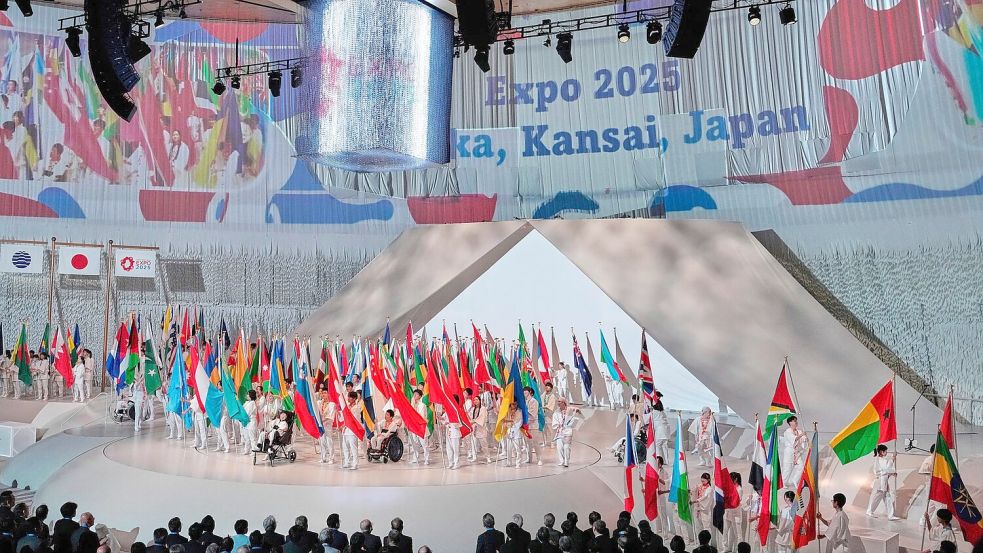 Zum zweiten Mal nach 1970 ist Osaka Gastgeber der Expo. Foto: Hiro Komae/AP/dpa