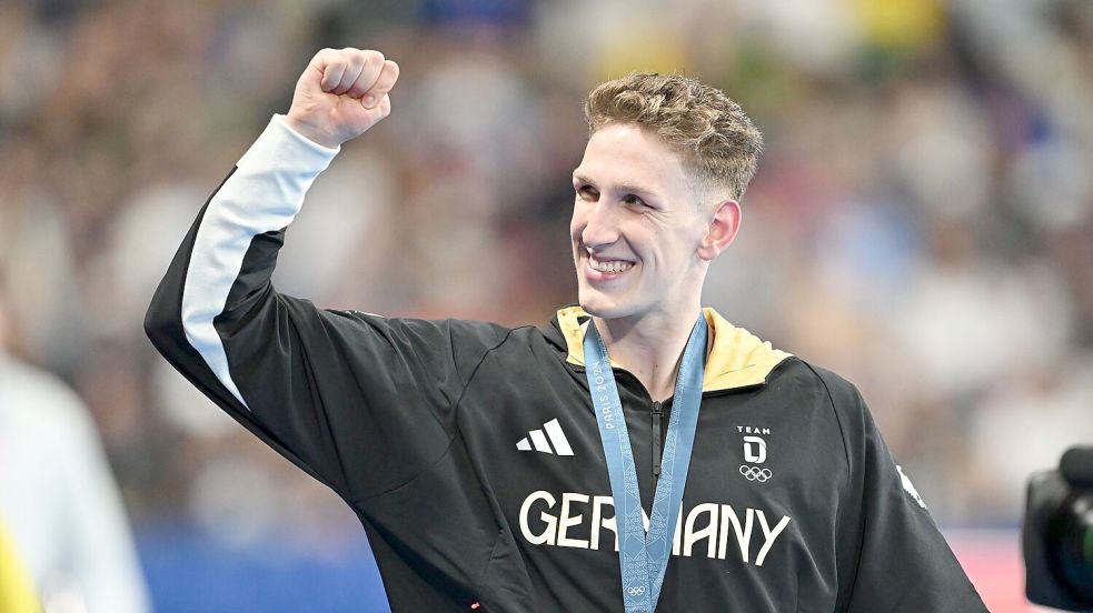 Gold bei Olympia, nun ein Weltrekord: Lukas Märtens glänzt auch 2025. Foto: Sven Hoppe/dpa
