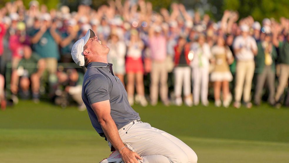 Nach seinem Sieg fiel bei Rory McIlroy die gesamte Anspannung ab. Foto: Matt Slocum/AP/dpa