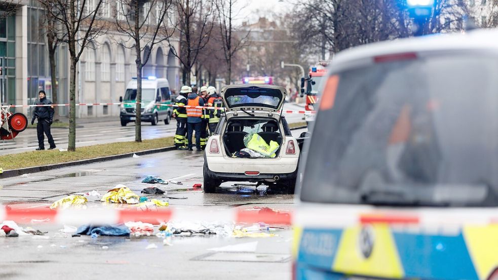 Mitte Februar war ein Auto in München in eine Menschengruppe gefahren. (Archivbild) Foto: Matthias Balk/dpa
