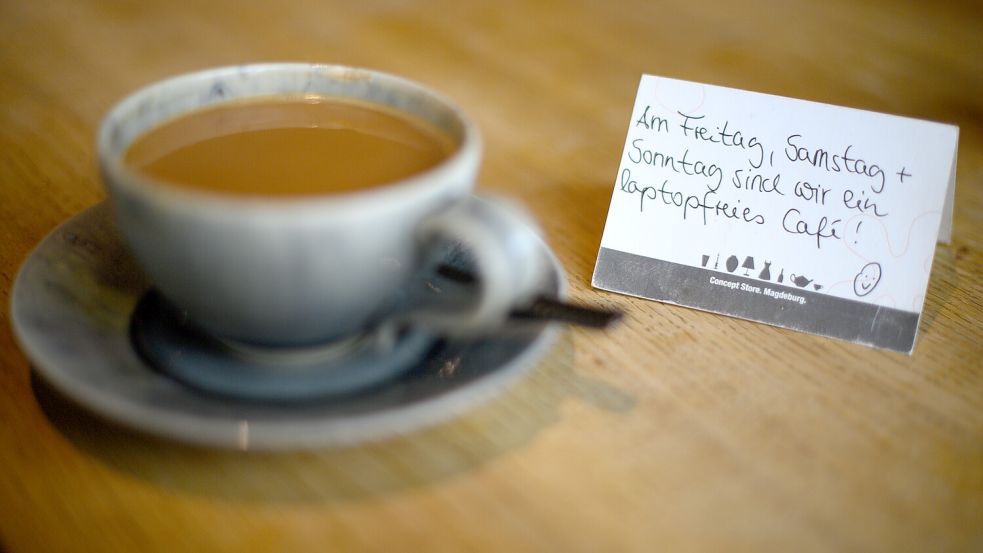 Manche Cafés führen notebookfreie Tage ein oder verbieten das Mitbringen von Laptops gleich vollständig. Foto: dpa/Klaus-Dietmar Gabbert