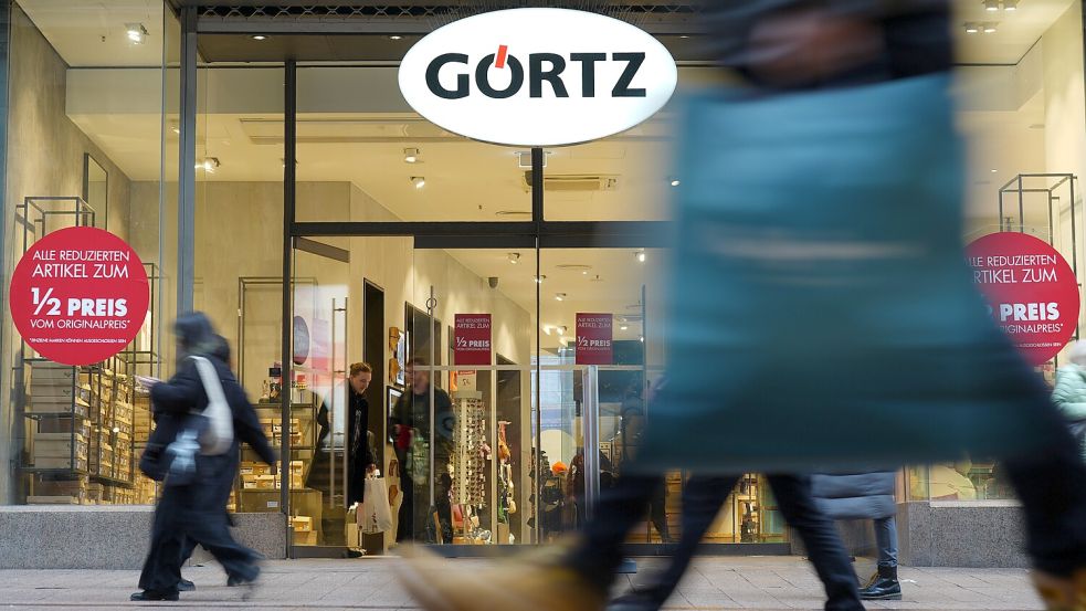 Auch im Stammhaus von Görtz an der Spitalerstraße in Hamburg läuft der Räumungsverkauf. Foto: dpa/Marcus Brandt