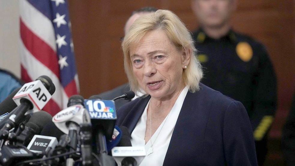 Maines Gouverneurin Janet Mills. Die Trump-Regierung verklagt den US-Bundesstaat an der Ostküste. (Archivfoto) Foto: Steven Senne/AP/dpa
