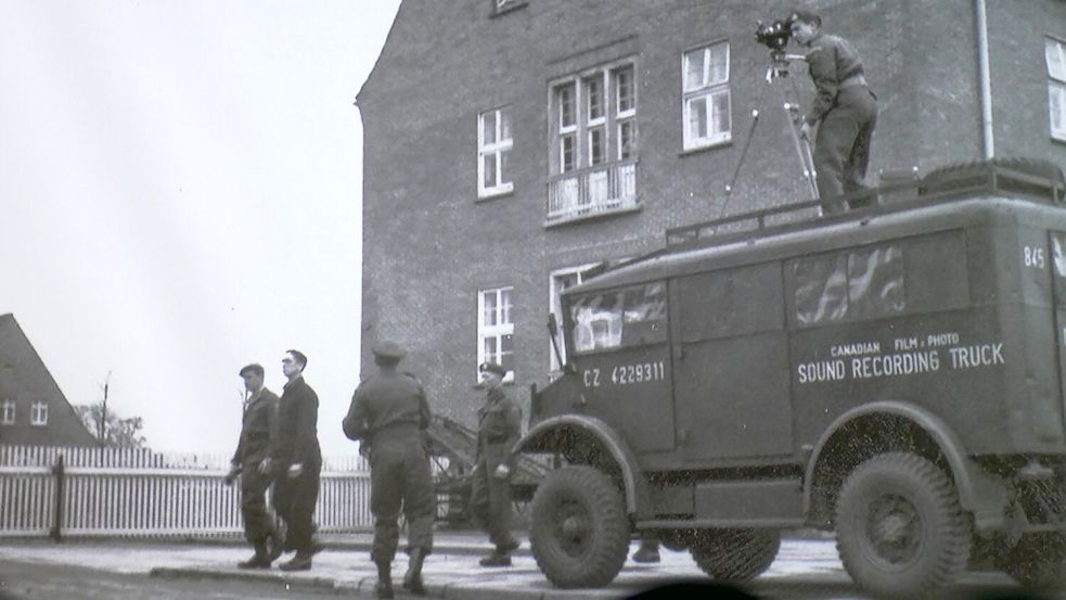 Schnappschuss von der Auricher Kaserne während des Prozesses. Quelle: Archiv Kellner