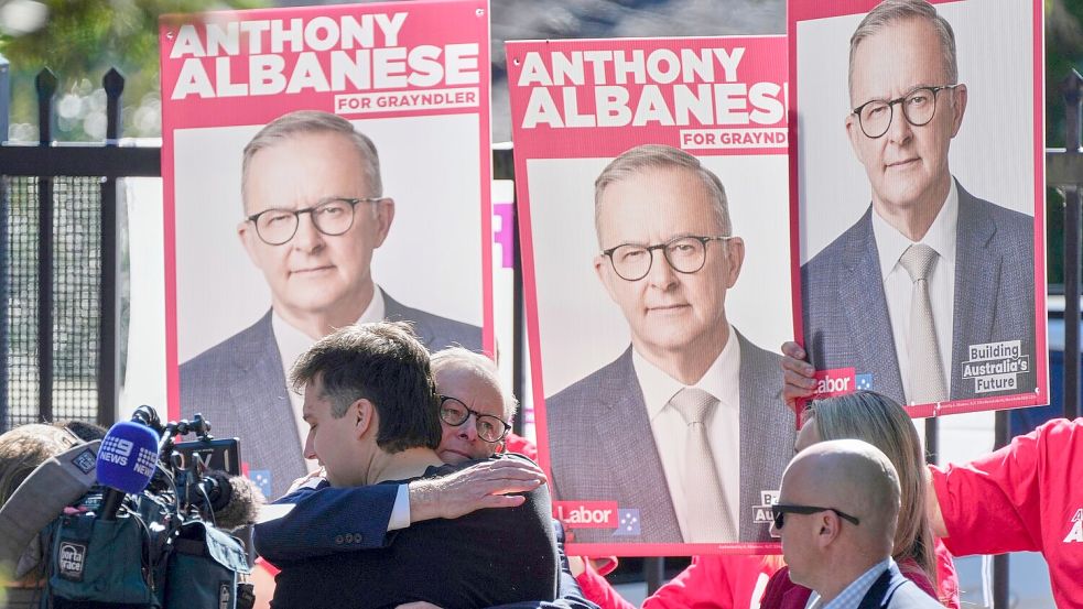 Albanese ist der erste Premier seit 20 Jahren, der eine zweite Amtszeit gewinnen konnte. Foto: Rick Rycroft/AP/dpa