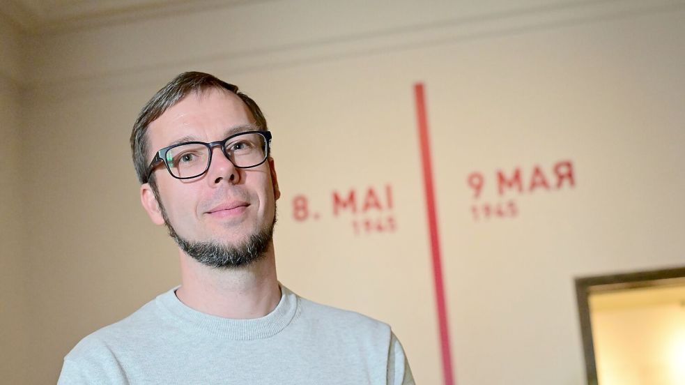 Historiker Christoph Meißner vom Museum Berlin-Karlshorst, dem historischen Ort der Kapitulation. (Archivbild) Foto: Sebastian Christoph Gollnow/dpa